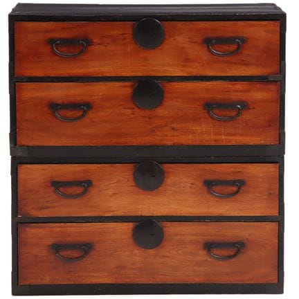 COMMODE JAPONAISE EN ORME DU XIXe SIÈCLE, EN DEUX 