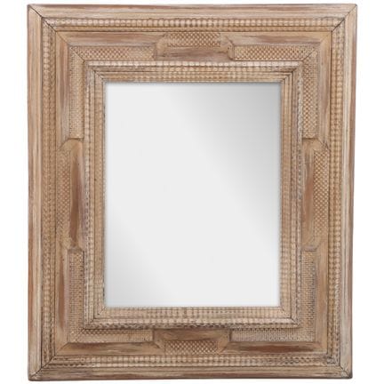 Miroir en bois peint de style hollandais avec des 