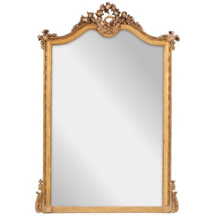 Miroir français de style Louis XV en bois doré et 