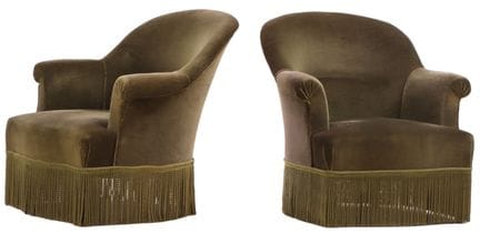 PAIRE DE FAUTEUILS REMBOURRÉS DE STYLE NAPOLÉON II