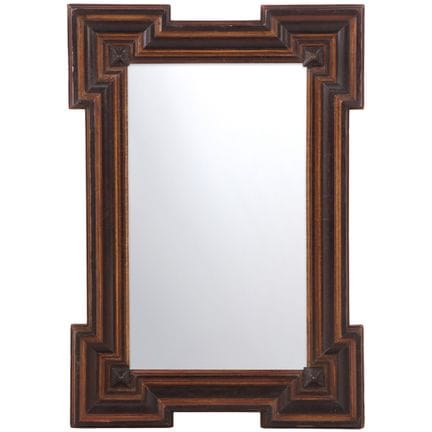 Miroir hollandais du XIXe siècle en pin sculpté et