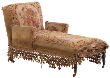 Une chaise longue française de style Napoléon III 