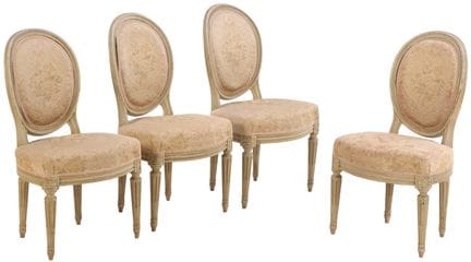 QUATRE CHAISES D'APPOINT FRANÇAISES DE STYLE LOUIS