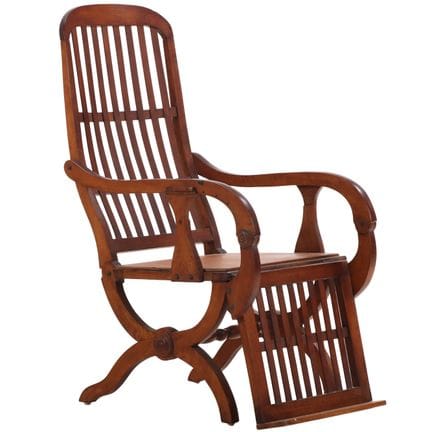 FAUTEUIL INCLINABLE EN NOYER DU XIXe SIÈCLE,  Faut