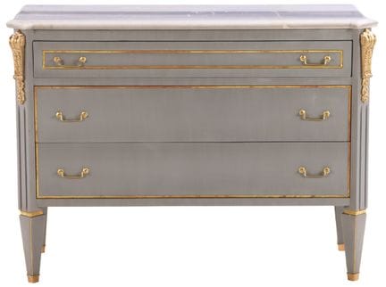 COMMODE DE STYLE DIRECTOIRE À TROIS TIROIRS, PEINT