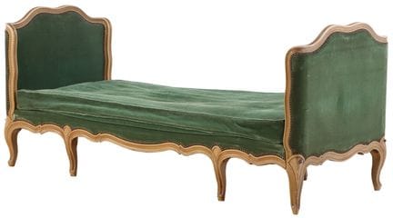 LIT DE JOUR À HUIT PIEDS DE STYLE LOUIS XV PEINT À