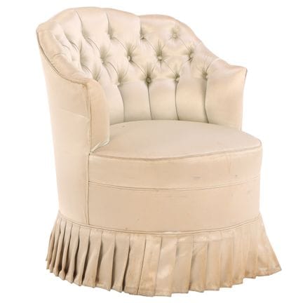 FAUTEUIL DE BOUDOIR FRANÇAIS AVEC DOS REMBOURRÉ À 