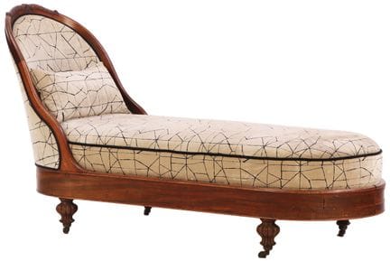 MÉRIDIENNE OU CHAISE LONGUE FRANÇAISE DU XIXe SIÈC