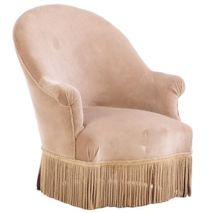 Fauteuil de salon français Napoléon III en noyer, 