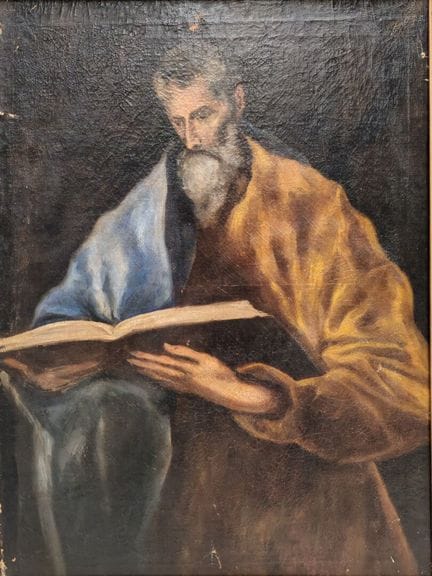 Ecole Espagnole. D'après LE GRECO. L'apôtre Saint 