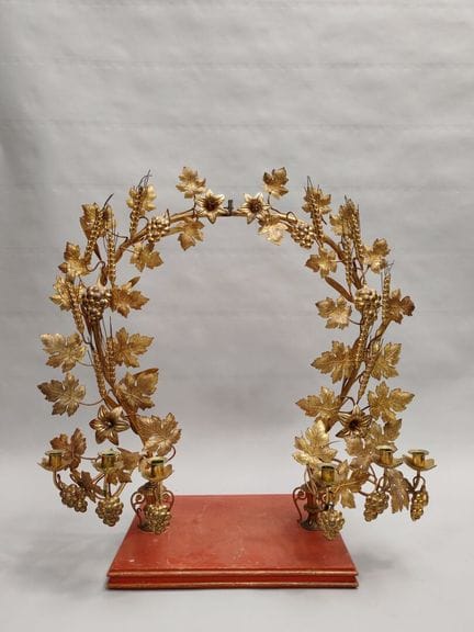 CIBORIUM aus vergoldetem Metall mit einem Dekor au