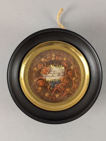 RELIC MEDALLION of Saint Thérèse, made of blackene