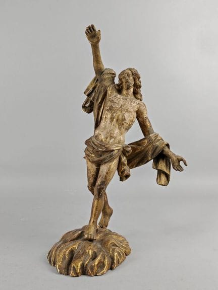 Der auferstandene Christus. 
Vergoldete Holzskulpt