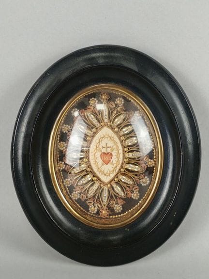 MEDALLÓN RELIQUARIO de la época de Napoleón III, d