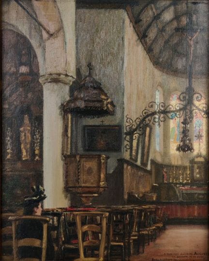 Léopold DELBEKE (1866-1939), Intérieur de l'église