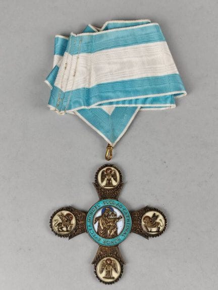 CRUZ de CANÓNIGO del capítulo de MÓNACO, de plata 