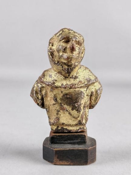 Kleine RELIQUIERTE Büste des Abtes Saint DIUS D'An