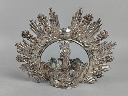 COURONNE d'Enfant Jésus de Prague en argent surmon