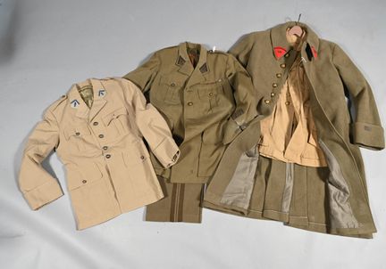 FRANCE. ARTILLERIE. 114°RA. Veste de toile beige a