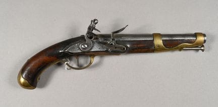 FRANCE. Pistolet de cavalerie 1763, garnitures lai