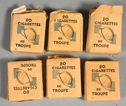 FRANCE. Lot de 6 paquets de cigarettes de "20 ciga