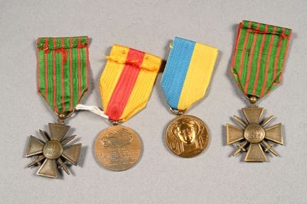 FRANCE. Médaille de St Mihiel 1914/1918, 2 Croix d