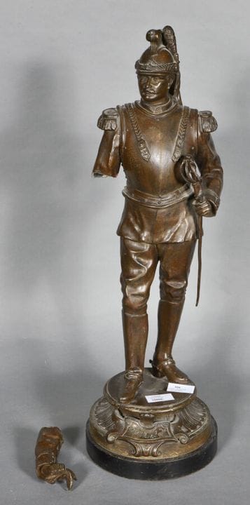 Cuirassier 3° REPUBLIQUE. Statuette eines Hauptman