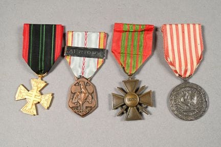 FRANCE. Croix de guerre et médailles diverses 2°gu