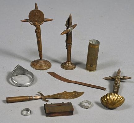 FRANCE. Artisanat de tranchée de soldats 1°guerre,