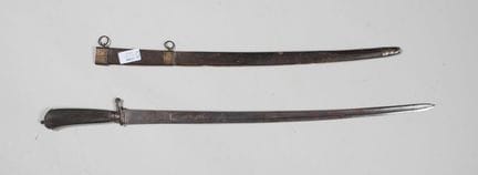 Couteau de chasse, poignée ébène rainuré en obliqu