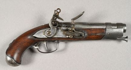 FRANCE. Pistolet Maréchaussée 1770 à silex, platin