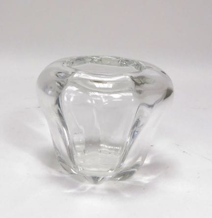 VAL-SAINT-LAMBERT. Jarrón de cristal de forma poli