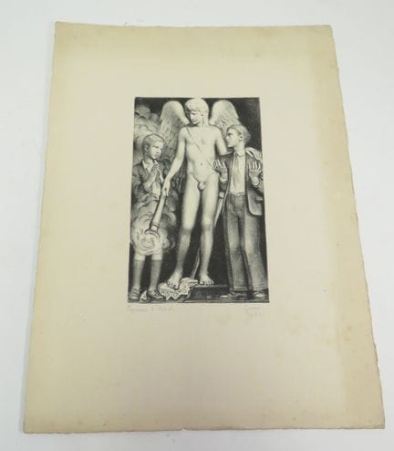 加斯顿·古尔（Gaston GOOR，1902-1977）。《构图》，1952年。 灰度石版画，经艺
