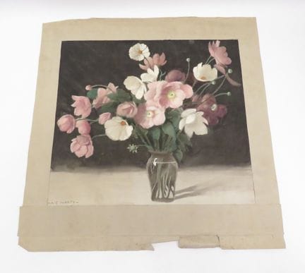 André Édouard MARTY (1882-1974). Vaso con fiori. A