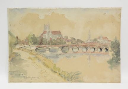 Renée DE FAYMOREAU (XIX-XX secolo). "Auxerre". Mat