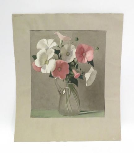 André Édouard MARTY (1882-1974). Vaso con fiori. A