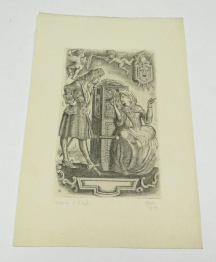 加斯顿·古尔（Gaston GOOR，1902-1977）。《构图》，1952年。 绢纸上蚀刻版画，