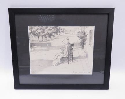 SAINT-CRIC (XX°). “Le Repos”, 1998. Matita su cart