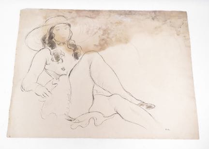 Charles MARTIN (1884-c.1932/34). Nu féminin au cha