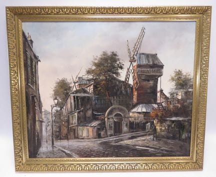 TUDE (siglo XX). «Le Moulin de La Galette». Óleo s