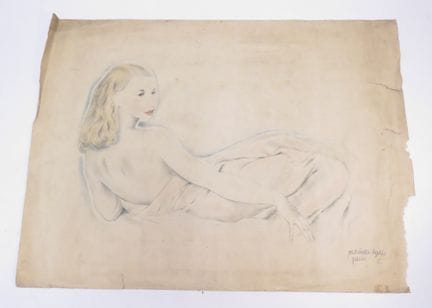 Mariette LYDIS (1887-1970). jeune femme allongée. 