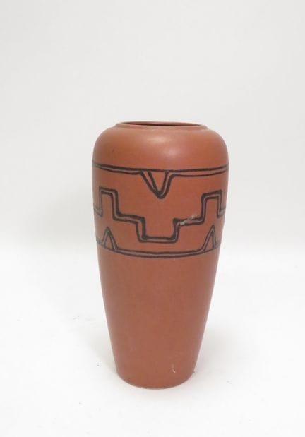 WEST GERMANY. Vase en grès vernissé à décor en fri