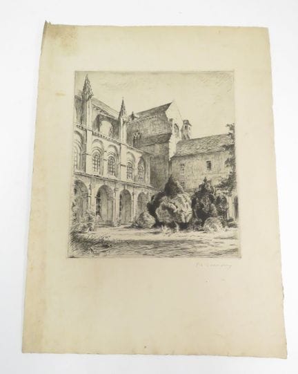 Paul Adrien BOUROUX (1878-1967). Le Cloître de La 