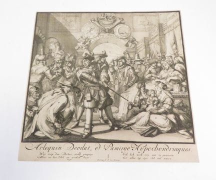 Romeyn DE HOOGHE (1645-1708). "Arlequin Deodat, et