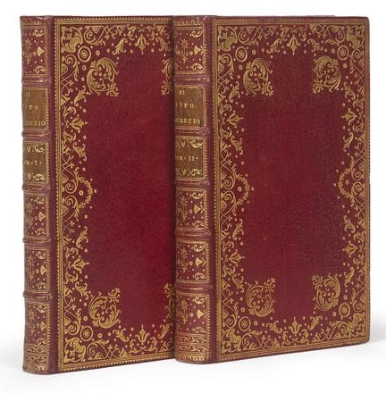 卢克莱修。《论事物的本质》，第六卷……阿姆斯特丹（巴黎），1754年。 两卷，大八开本（224 x 