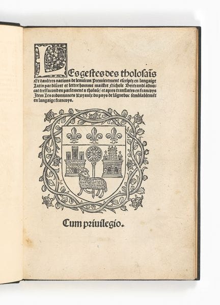 BERTRANDI (Nicolas). The Customs of the People of 