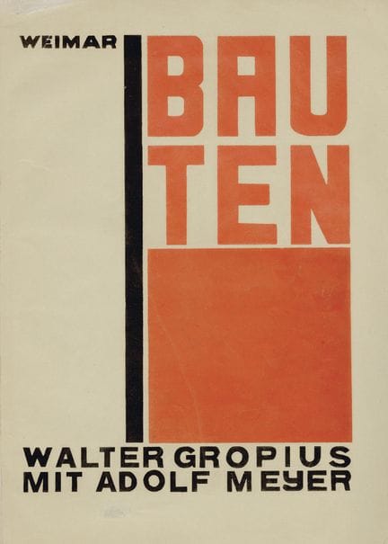 格罗皮乌斯·瓦尔特。迈耶·阿道夫。《建筑》。魏玛。慕尼黑，1923年。27.7×21厘米，订书钉装订