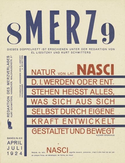 [MAGAZINE]. MERZ. NASCI. Hanover, No. 8-9/1924. 30