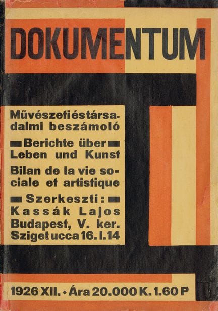 HONGRIE [REVUE]. DOKUMENTUM. Budapest, No.1/1926. 
