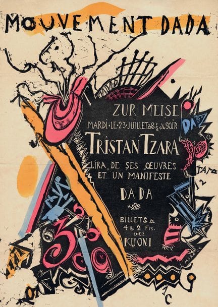 [POSTER]. DADA MOVEMENT POSTER. ZUR MEISE. Zurich,